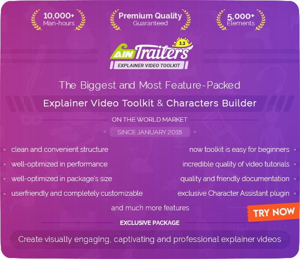 AinTrailers | Explainer Video Toolkit with Character Animation Builder - 14