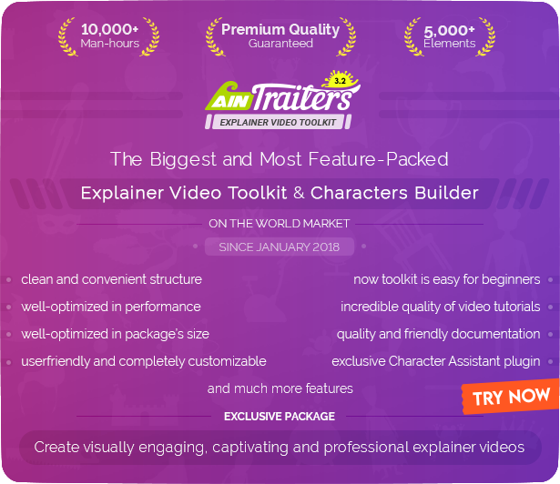 AinTrailers | Explainer Video Toolkit with Character Animation Builder - 16