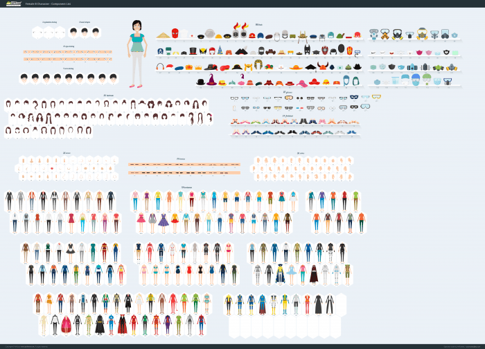 Female B Character Template