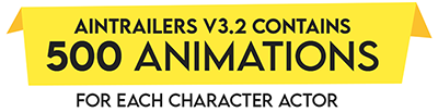 AinTrailers v3 - 500 Character Animations for After Effects