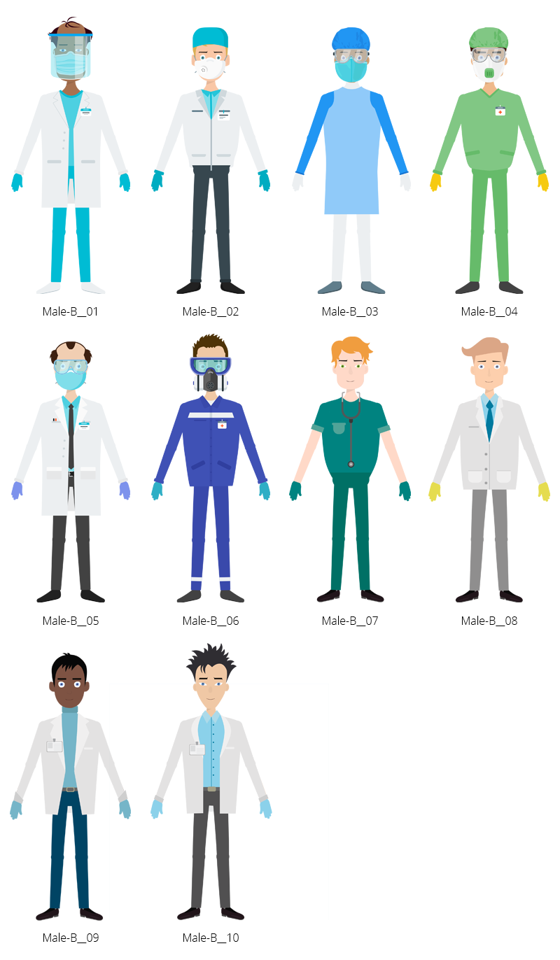 Medical COVID-19 Characters - Male B