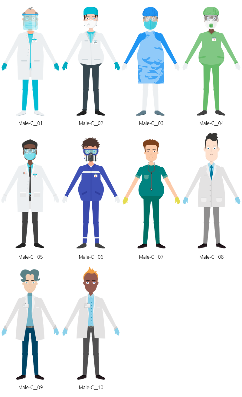 Medical COVID-19 Characters - Male C