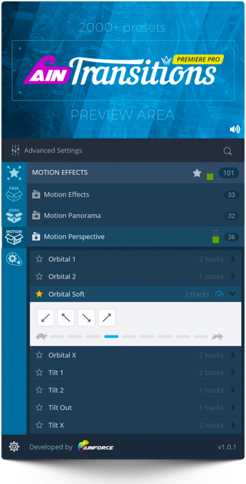 AinTransitionsPPro Motion Effects Package