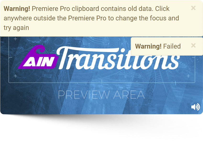 Premiere Pro clipboard contains old data
