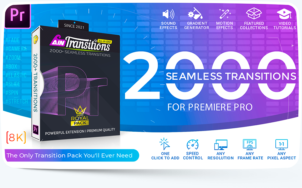 2000+ Seamless Transitions for Premiere Pro