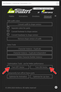 AinTrailers Character Assistant - Advanced Tab